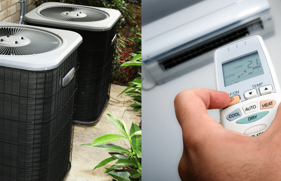 Central vs Ductless cooling.