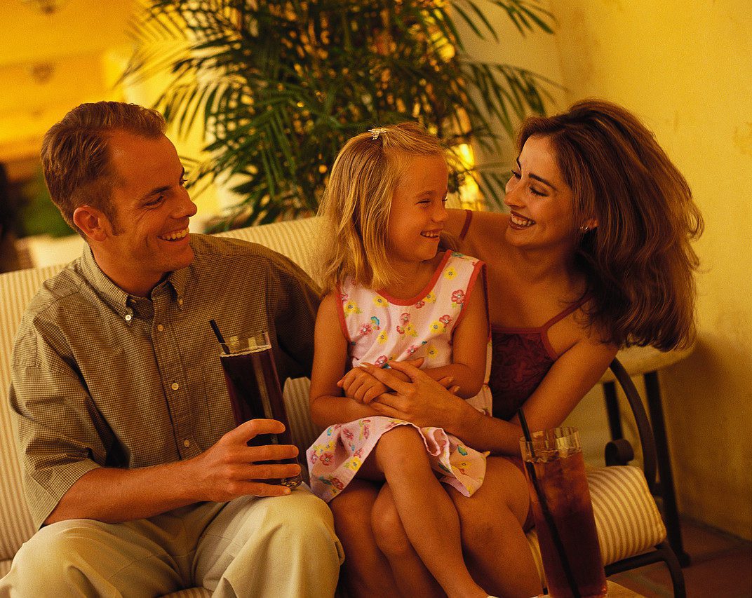 A happy, comfortable family.