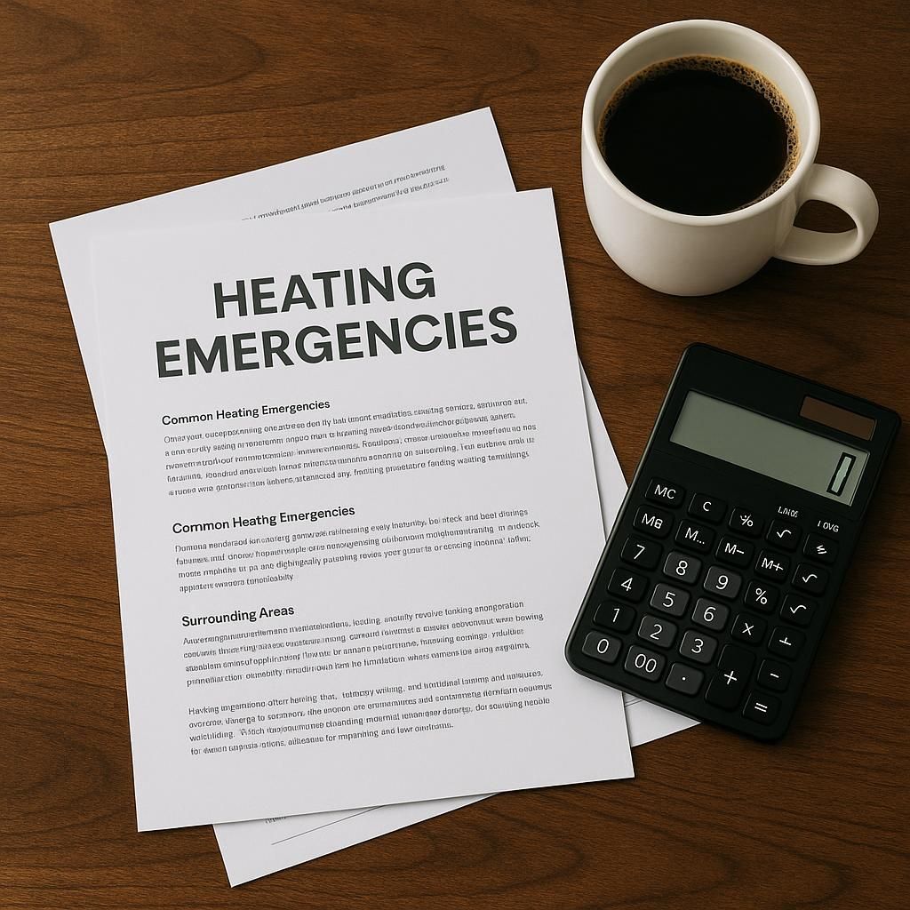 Common Heating Emergencies in Newark and Surrounding Areas illustrating 24 hour emergency heating service near me
