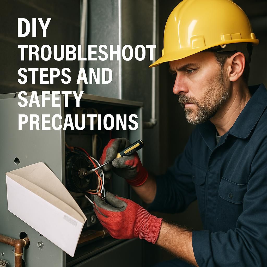 DIY Troubleshooting Steps and Safety Precautions illustrating furnace repair and service