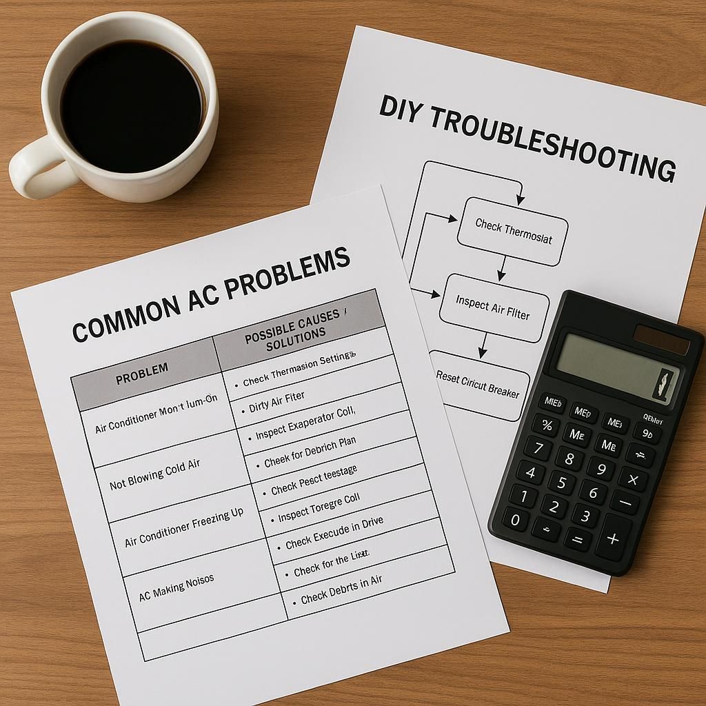 Common AC Problems and DIY Troubleshooting illustrating repair ac service