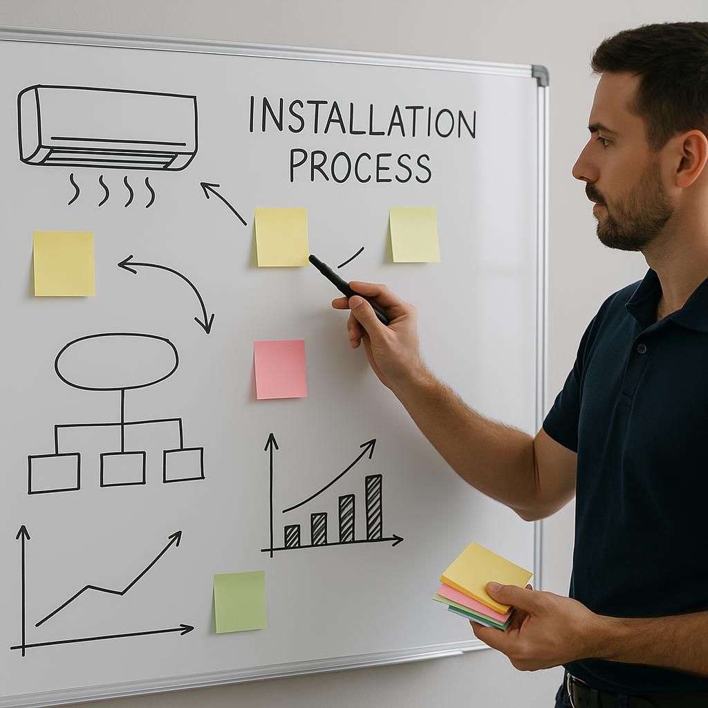 Our Air Conditioning Installation Process Explained illustrating air conditioning installation services near me