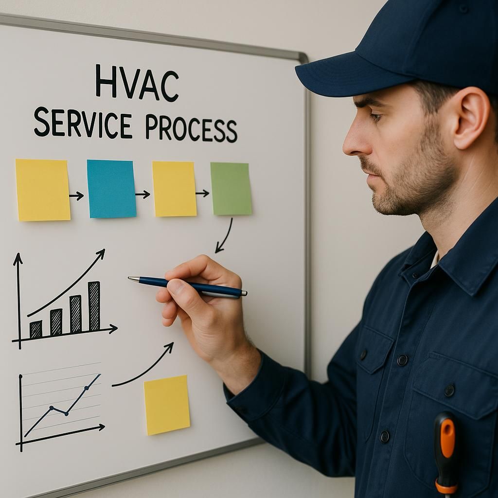 HVAC Service Process: Step-by-Step Guide illustrating hvac repair and service