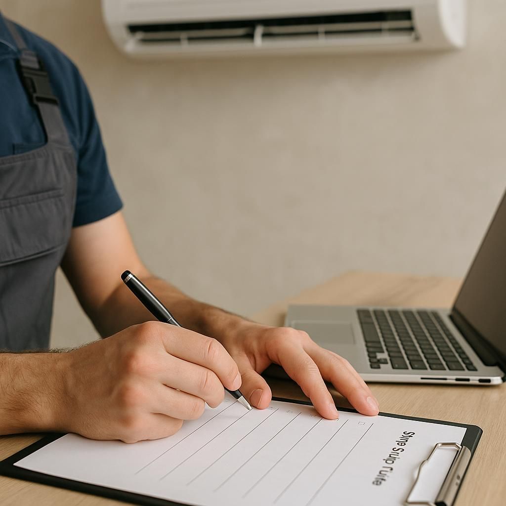 Step-by-Step Guide to the AC Installation Process illustrating air conditioning installation and services
